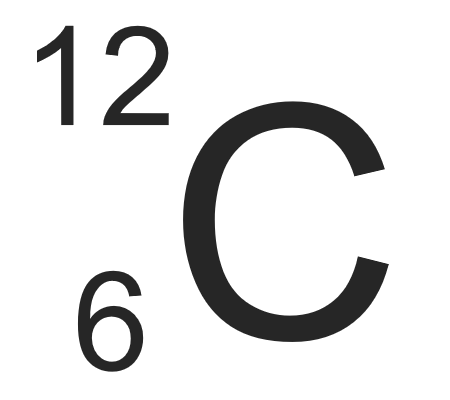 原子番号6番炭素の中性子が6個の同位体の書き方