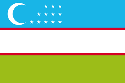 ウズベキスタン共和国の国旗